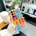 thumbnail image 3 of "Proteja su iPhone con estilo con una funda de teléfono de goma TPU a prueba de golpes con diseño creativo y minimalista de dibujos animados", 3 of 4