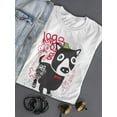 thumbnail image 3 of Cool Street Dog Cartoon T-Shirt Women -Image by Shutterstock, Female x-Large, 3 of 4
