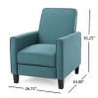 Euroco Push Back Recliner Chair in Linen Upholstery, Ergonomic Lounge Chair with Padded Seat and Backrest – Modern Accent Armchair