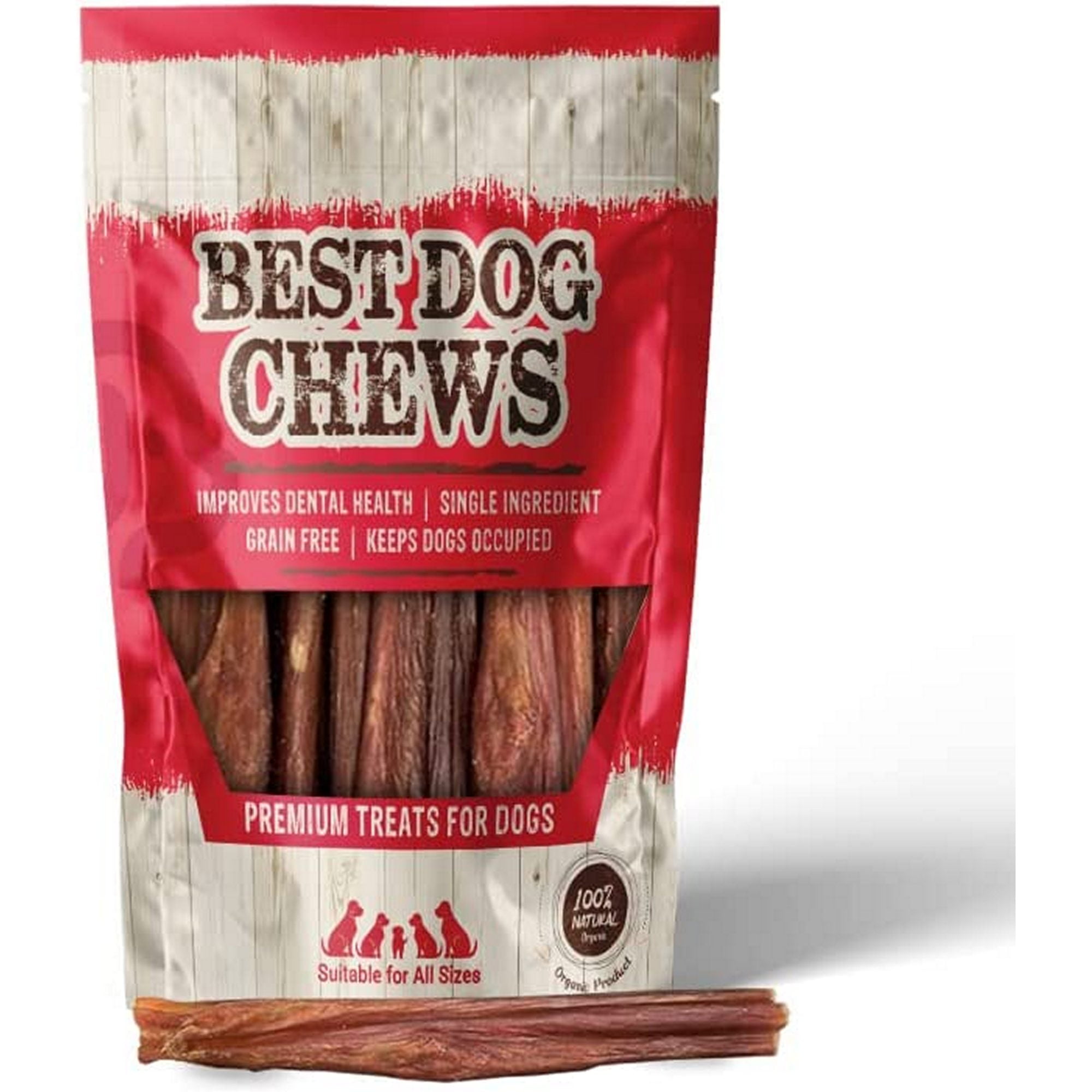 Best Dog Chews Premium Beef Bladder Sticks for Dogs6"(12Count