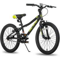 Hiland 20 inch Kids Mountain Bike for Girls Boys with Dual Handbrakes Kickstand, Black