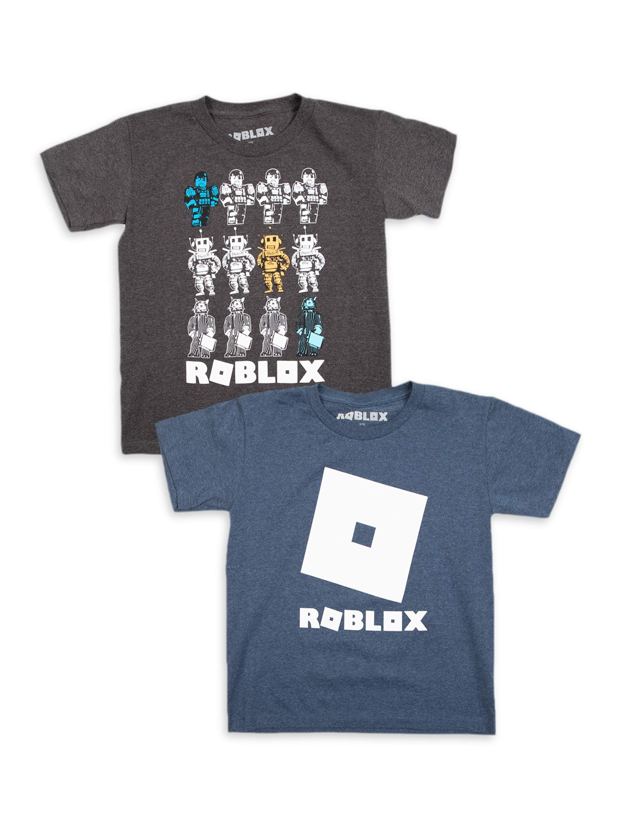 Roblox Roblox Boys 4 18 Group Logo Graphic T Shirts 2 Pack Walmart Com
