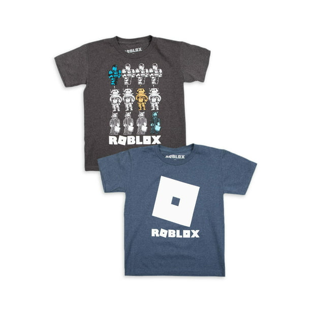 Roblox Roblox Boys 4 18 Group Logo Graphic T Shirts 2 Pack - roblox gift cards working walmart 100