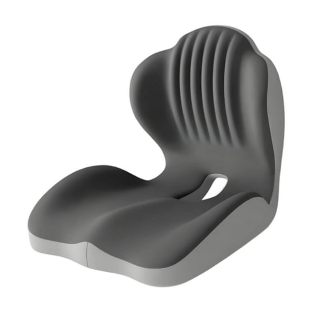 Cojín de asiento transpirable con respaldo para silla de oficina y asiento de coche. Negro