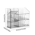 thumbnail image 3 of HaoXun Slant Insert Makeup Organizer with Drawers - Adjustable Layered Drawer Storage Box for Cosmetics and Jewelry Organization, for Vanity, Bathroom, Desk, and Closet Use, 3 of 6