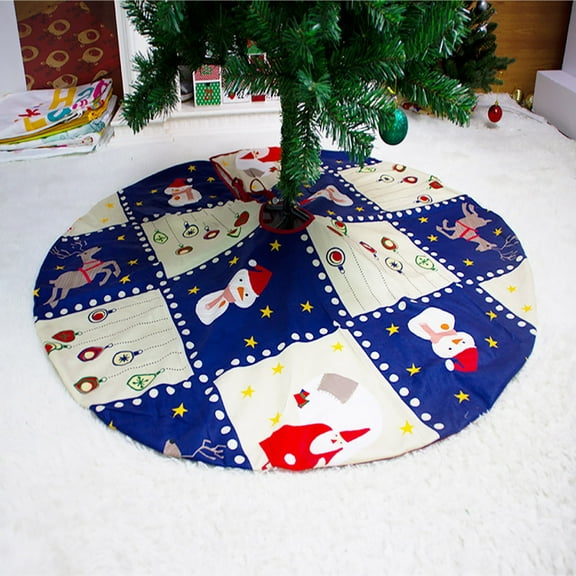 Hwkond Christmas Decor Christmas Tree Skirt Ornament 47 inch Diameter Christmas Tree Bottom Decoration