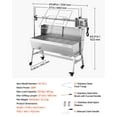 thumbnail image 5 of VEVOR Rotisserie Grill, 38W BBQ Outdoor Pig & Lamb Spit Roaster, Charcoal Spit Roaster with 132 LBS Load Capacity & 7-Level Height, Stainless Steel Electric Rotisserie Grill Kit for Camping Outdoor, 5 of 9