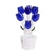 thumbnail image 1 of Figuras decorativas de rosas de cristal, colección realista, decoración del hogar para Navidad. azul, 1 of 9