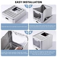 thumbnail image 5 of Enclosed Cat Litter Box with Lid Top Exit Covered Metal Stainless Steel Litter Box Leak Proof & Odorless Easy to Clean Including Cat Litter Scoop and Litter Mat, 5 of 7
