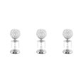 thumbnail image 1 of Wweixi Luxury Crystal Candle Holder Pillar Candlestick Ceremony Stand Decor Table Silver S 3Set, 1 of 6
