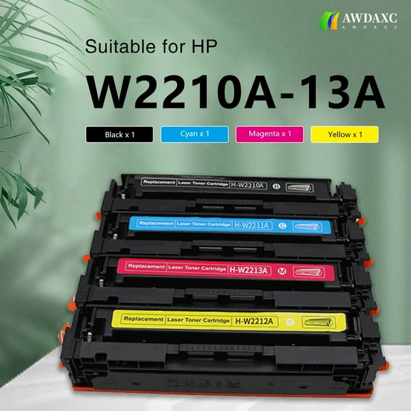 AWDAXC Compatible Toner Cartridge for HP W2210A-13A / 207A，Suitable for M225DW / M282NW / M283CDW / M283F / DWMFP / M283CDW / M283FDW / M155 Printer,High Yield 1350 / 1250 Pages