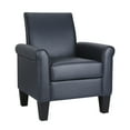 thumbnail image 2 of Dazone Accent Leather Arm Chair, Modern Faux Leather Single Sofa Seat Club Chair Armchair For Living Room, Navy Blue, 2 of 6