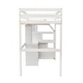 thumbnail image 6 of MODERNLUXE Wood Twin Size Bunk Bed with Platform Bed and Desk, Storage Staircase, Drawers and Shelves, White, 6 of 16