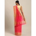 thumbnail image 4 of Pink & Gold-Toned Checked Art Silk Saree - 17746032, 4 of 4