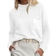 thumbnail image 1 of Gibobby Suéter de invierno para mujer, Suéter de Manga Larga de Color sólido para Mujer Suéter Suelto de Cuello Redondo Informal Otoño Invierno Suéter de Punto Tops(Blanco,XG), 1 of 5
