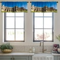 thumbnail image 3 of LALILO Kitchen Curtain Valance Castle London United Rod Pocket Window Curtain 52"x 18" Set of 2, 3 of 7