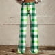 thumbnail image 1 of WILLBEST Pantalones Casuales para Mujer: Pantalones Anchos de Cintura Alta, Estilo Retro para el Día de San Patricio y Uso Diario. Extra Grande, 1 of 3