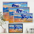 thumbnail image 5 of Abstract Blue Horse Galoping Over The Prairie 20 in x 12 in Framed Painting Canvas Art Print, by Designart, 5 of 5