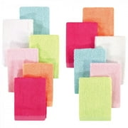Hudson Baby Infant Girl Rayon from Bamboo Woven Washcloths 12pk, Tropical