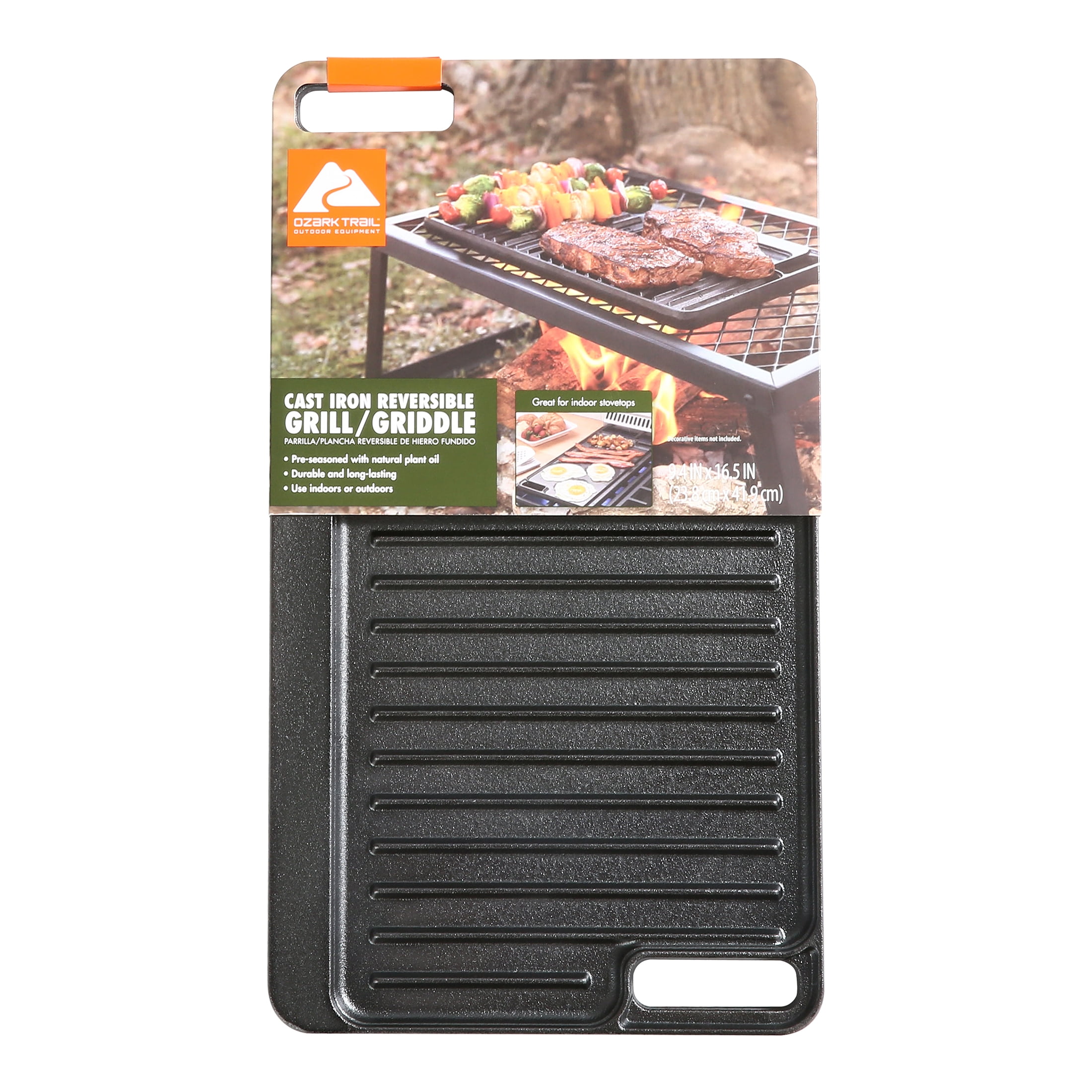 Ozark Trail Seasoned Cast Iron Reversible Grill/Griddle
