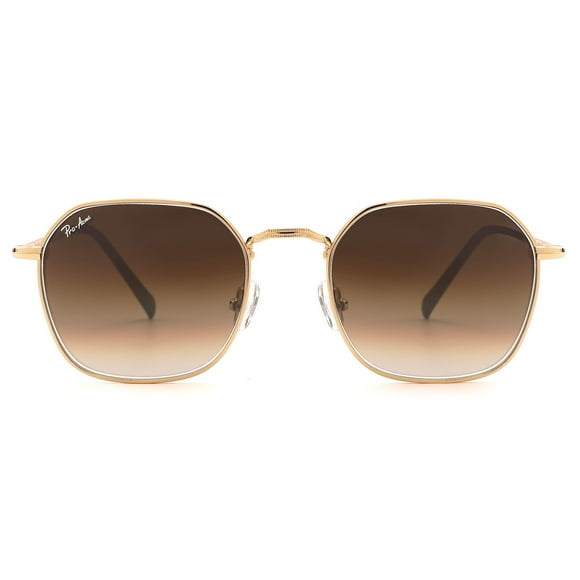 Lentes de Sol Pro Acme con Montura Metálica Hexagonal y Lente de 5.3 cm