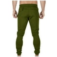 thumbnail image 5 of WREESH Men's Sweatpants Fashion Drawstring Elastic Waist Multi-Pocket Casual Length Pants Olive Green, 5 of 7