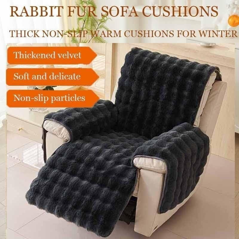 BH-JJSMGS Plush Recliner Slipcovers Recliner Chair Covers Armrest Covers Headrest Cover for Sofa Recliner Protector Couch Sofa Covers, Soft Fuzzy Fluffy Anti-Slip Furniture Protector