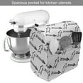 thumbnail image 2 of Arrow Stand Mixer Cover, Monochrome Style Striped on a Plain Background Drawn by Hand, Kitchen Appliance Organizer Bag Cover with Pockets, 5 Quarts, Charcoal Grey and White, by Ambesonne, 2 of 4