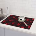 thumbnail image 6 of Honeii Red Skulls 2 Print Kitchen Drying Mat Coffee Bar Mat Hide Stain Coffee Maker Mat for Countertops Coffee Pot Dish Drying Mat, 6 of 7