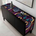 thumbnail image 5 of Yellow Purple Green Table Runner 36 Inches Long, Modern Geometric Abstract Kitchen Coffee Dining Table Decoration for Home Party Birthday Wedding Home Decor 13x36 Inches, 5 of 8