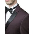 thumbnail image 4 of Caravelli Men's Slim Fit T62512U3-Piece Notch Lapel Formal Tuxedo Suit Set -Wine - 46 Regular, 4 of 6