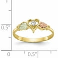 thumbnail image 5 of 10K Yellow Gold Tri-Color Black Hills Diamond Heart Ring (Size 7) Made In United States 10bh641, 5 of 6