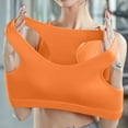 thumbnail image 2 of Bras for Women's Running Sports Thin Shockproof Gathering Large Sexy And Comfortable Strapless Bra on Clearance Orange S, 2 of 5