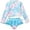 F37 Light Blue, variant on Likimi Kids Toddler Girls Two Piece Swimsuits Long Sleeve Cute Printed Crew Neck Tops With Swim Shorts Breathable Soft Swimwear For Swim Beach Light Pink Size 11-12 Years