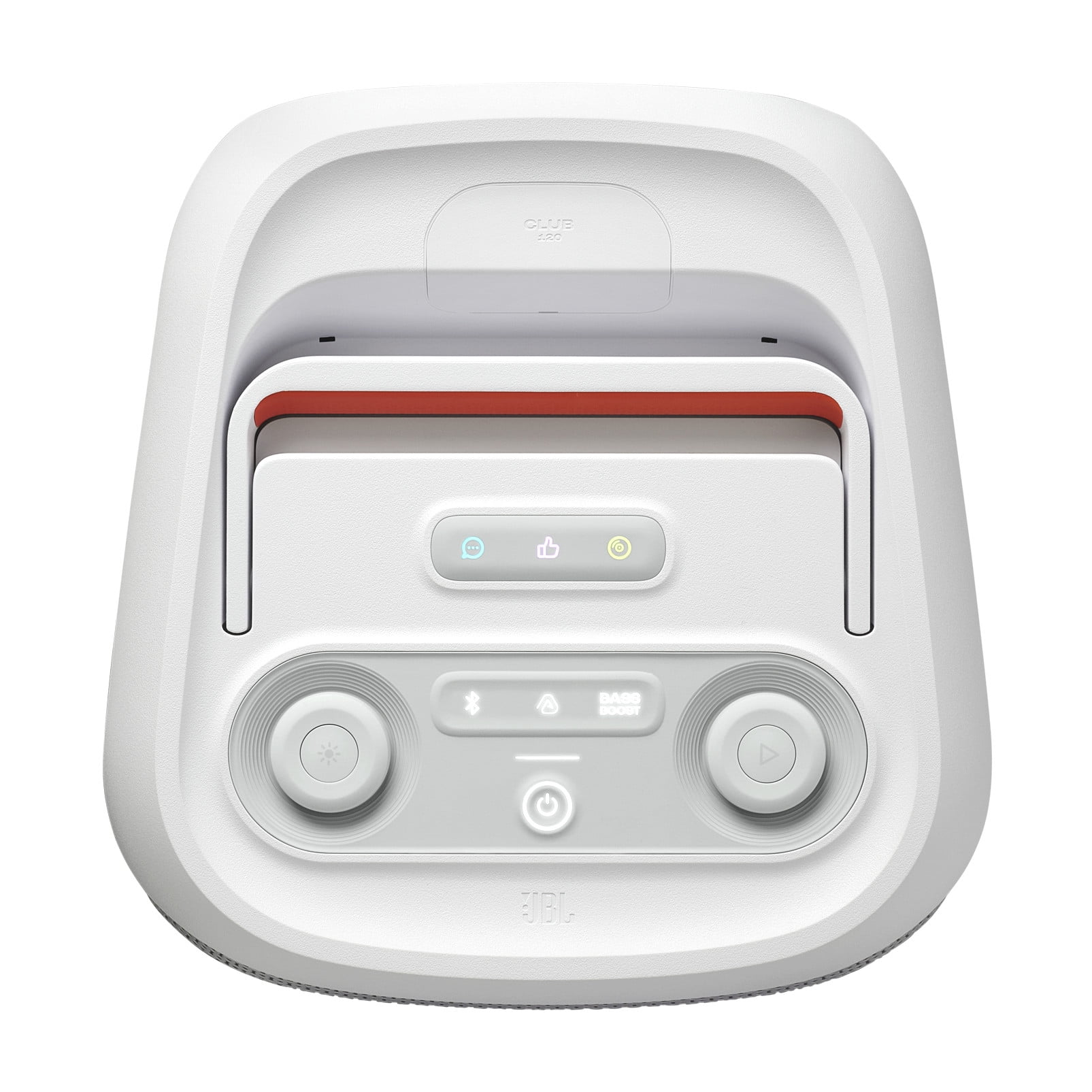 JBL PartyBox Club 120 - Portable party speaker with adaptive futuristic lightshow - White