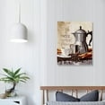 thumbnail image 3 of COMIO Coffee Wall Art Coffee Bean Coffee Cup Pictures Wall Decor Rustic Kitchen Coffee Painting Canvas Prints Coffee Time Artwork Modern Home Decor Kitchen Dining Room Cafe Office, 3 of 4