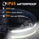 thumbnail image 5 of Potente linterna frontal LED recargable, linterna frontal con zoom y sensor sensible, luz de halo impermeable IPX65 para pesca nocturna, camping, ciclismo y running., 5 of 5