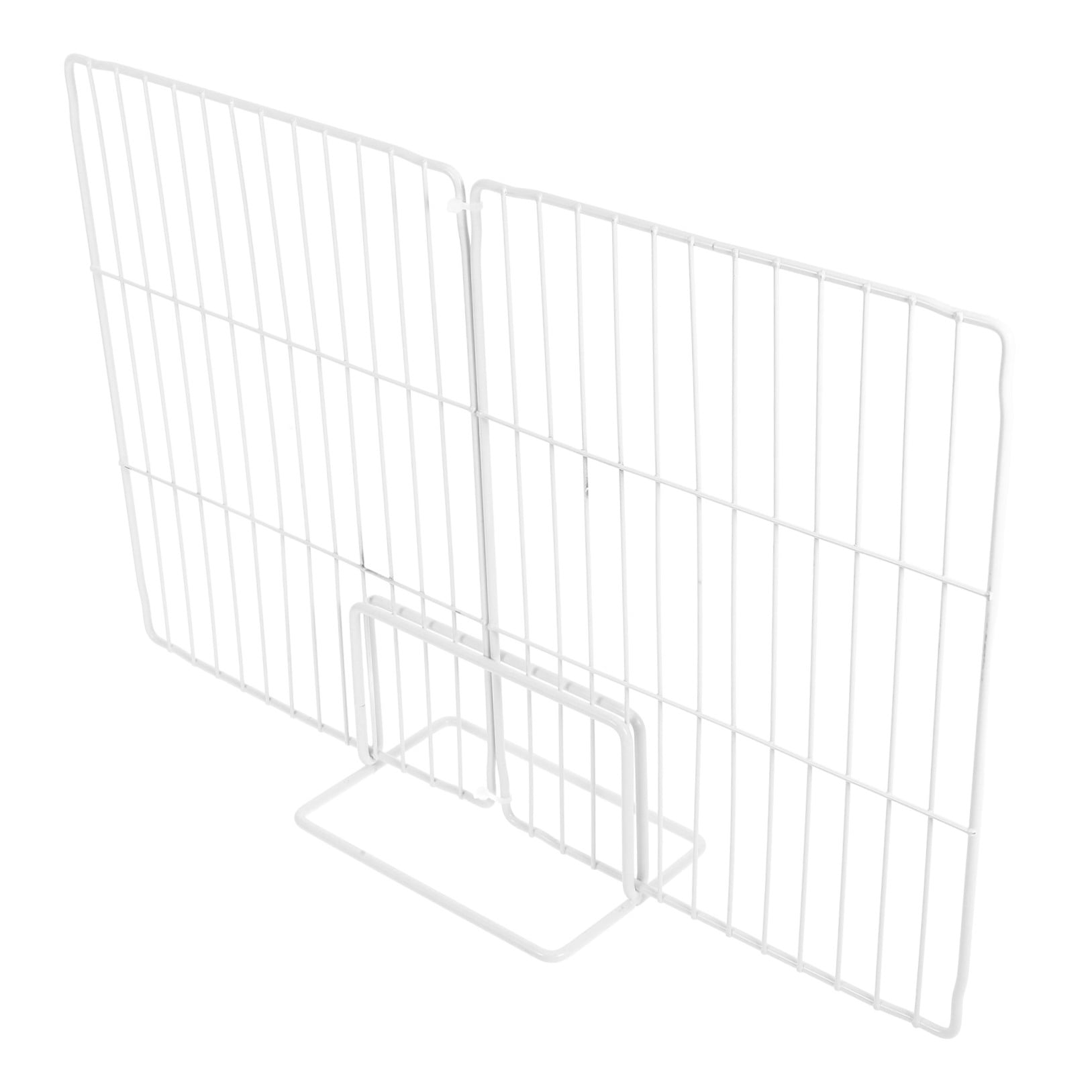 ETHZZLE Freezer Iron Mesh Shelf Divider White Adjustable Wire Partition for Easy Food Organization