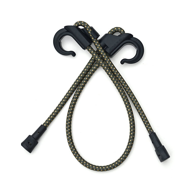 Monkey Fingers 2-Piece Adjustable Bungee Cord Black and White 6