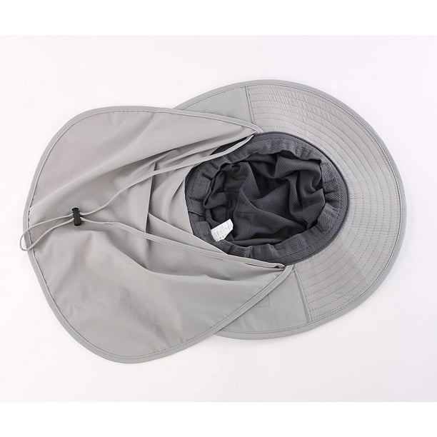KSCD Outdoor UPF50+ Mesh Sun Hat Wide Brim Fishing Hat with Neck