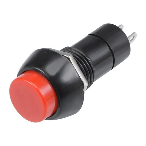 6Pcs,12mm Red Momentary Push Button Switch Round Flat Button SPST 1 NO 1 NC
