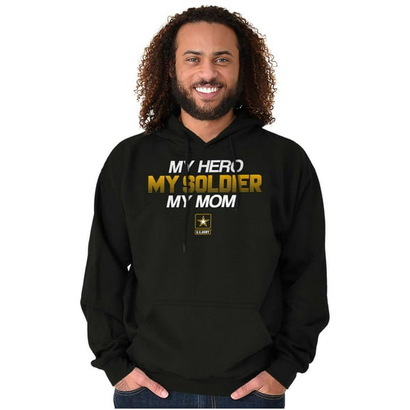 US Army Logo My Mom Hero Soldier Hoodie Sweatshirt Women Men Brisco Brands S