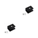 thumbnail image 3 of Injueey 10x Dispositivo de elevación de asiento hermoso y práctico - Soporte de pared antideslizante amplio Elevación de asiento delantero Cuadrado negro M 2Conjunto, 3 of 6