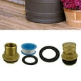 thumbnail image 4 of RANME Brass Male Garden Hose Bulkhead Fitting 1/2'' Female 3/4'' Ght Male Water Tank Connector Hex Head End Pipe Cap Kit, 4 of 8