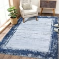 thumbnail image 4 of FairOnly Navy Blue 6'x9'Modern Non Slip Area Rug for Bedroom Kitchen Soft Low Pile Stain Resistant Rugs for Living Room Dinning Room, 4 of 7