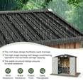 thumbnail image 3 of Aoxun 6’x4’ Storage Shed with Base, 22.5sq ft Outdoor Storage with Lockable Doors for Garden(Brown), 3 of 8