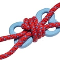 thumbnail image 6 of Oodles Durable Rubber Bone Wrapped Rope Dog Toy Set, Red and Green, Large, 6 of 8