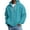 Sky Blue, variant on Oversized Hoodies for Men Long Sleeve Solid Color Waffle Hooded Sweatshirt with Pockets Casual Zip Up Jacket Outerwear