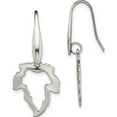 thumbnail image 1 of Stainless Steel Polished Leaf Dangle Shepherd Hook Earrings (19 X 15.5) Made In China sre1396, 1 of 5
