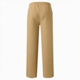 thumbnail image 4 of 5-6T Tween Boys Fall Winter Fleece Straight Sweatpants Drawstring Waist Open Bottom Joggers Side Pockets Kids School Outdoor Sports Pants Size 5-16 Years,Khaki, 4 of 5